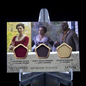 TM02 - Caitriona Balfe as Claire Fraser and Maria Doyle Kennedy as Aunt Jocasta and Colin McFarlane as Ulysses